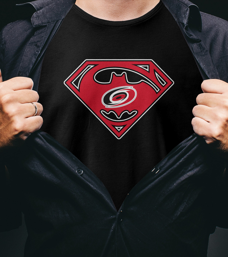 Bat Symbol Carolina Hurricanes Logo Superhero T-Shirt