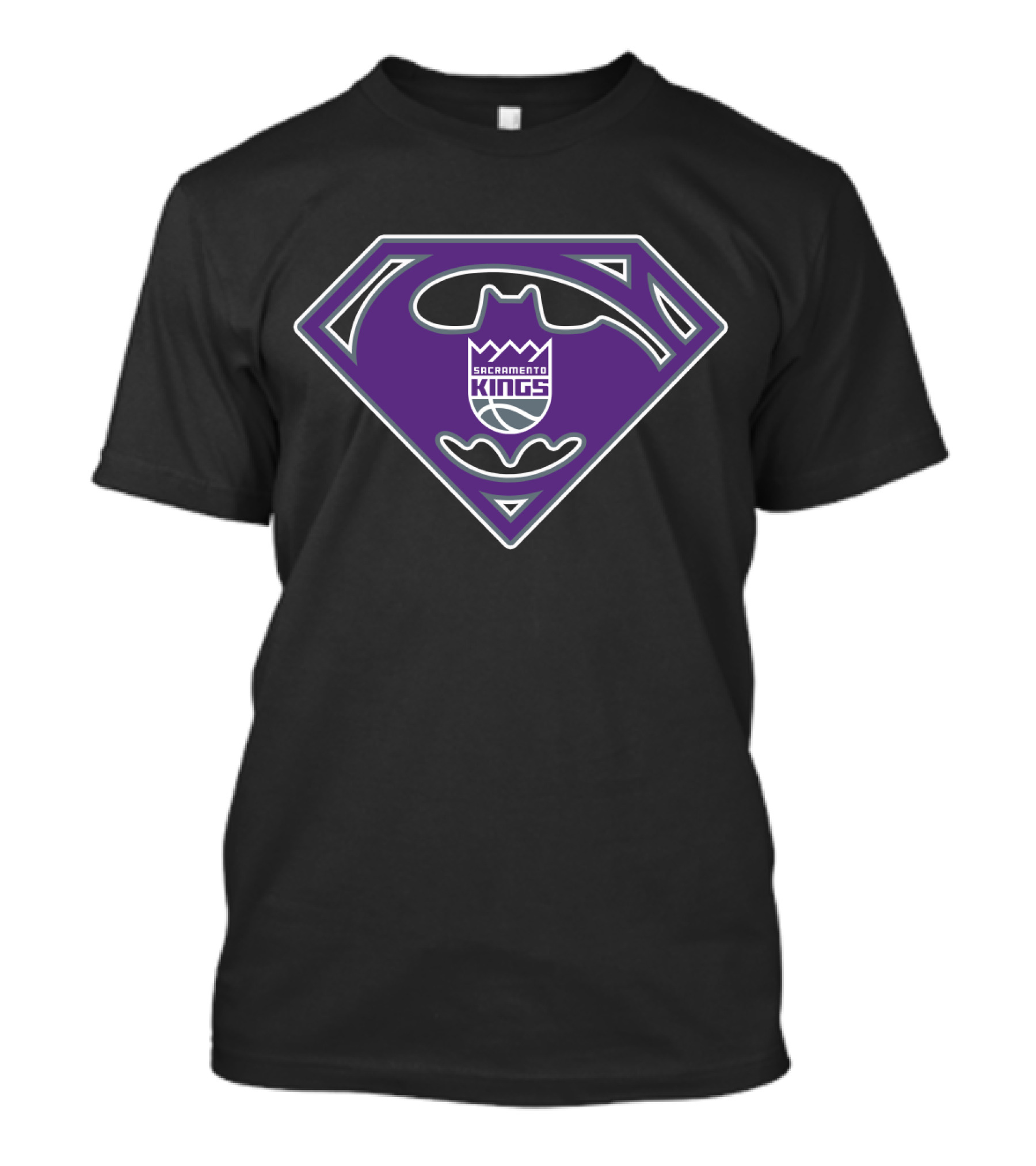 Sacramento Kings 165 Shield Emblem Purple Crest T-Shirt