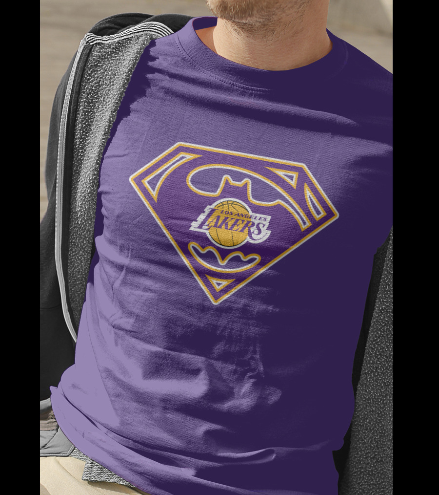 Superman Los Angeles Lakers Batman T-Shirt