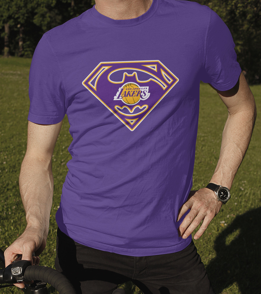 Superman Los Angeles Lakers Batman T-Shirt