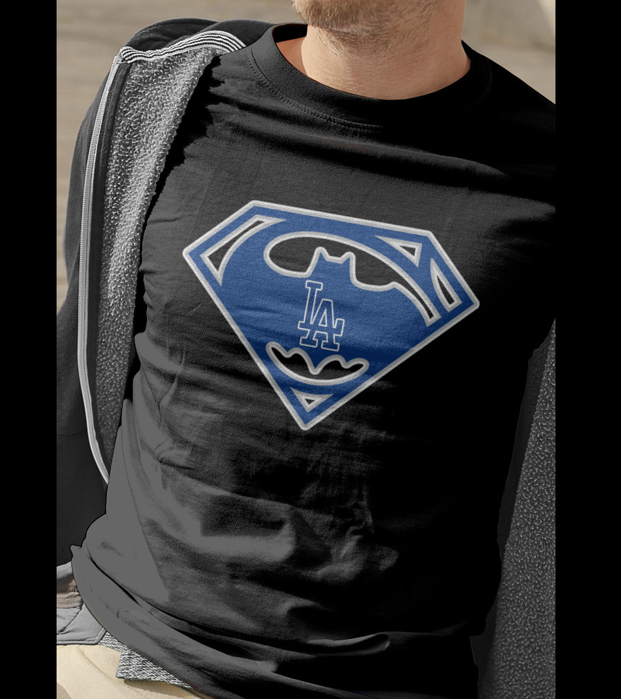 Los Angeles Dodgers Superman Batman T-Shirt