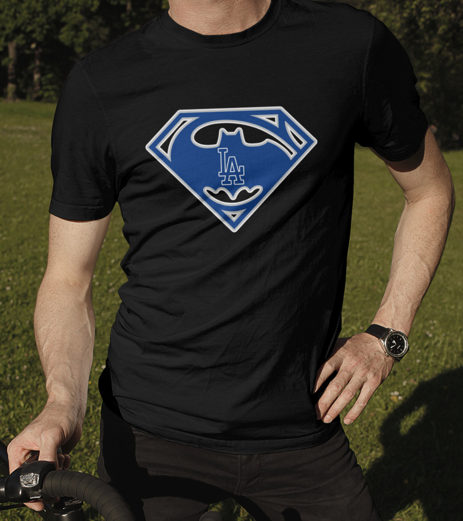 Los Angeles Dodgers Superman Batman T-Shirt