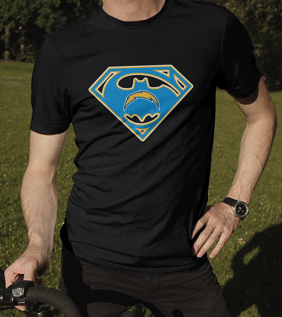 Los Angeles Chargers Superman Batman T-Shirt