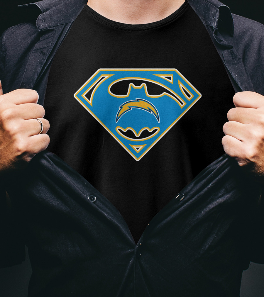 Los Angeles Chargers Superman Batman T-Shirt