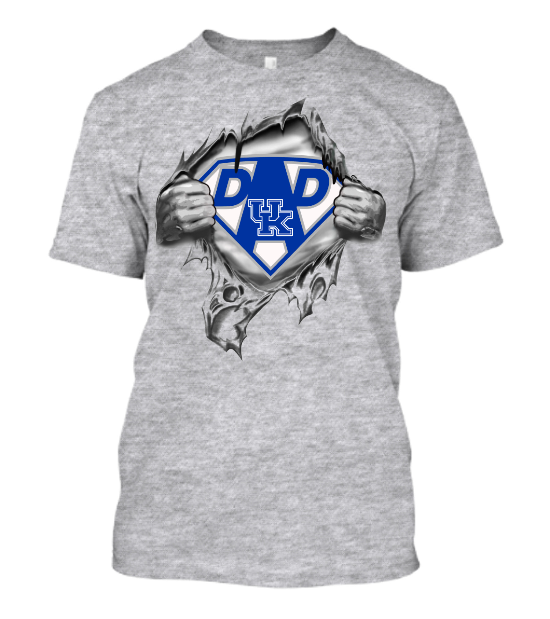 Uk Wildcats Super Dad Shield Burst Through T-Shirt