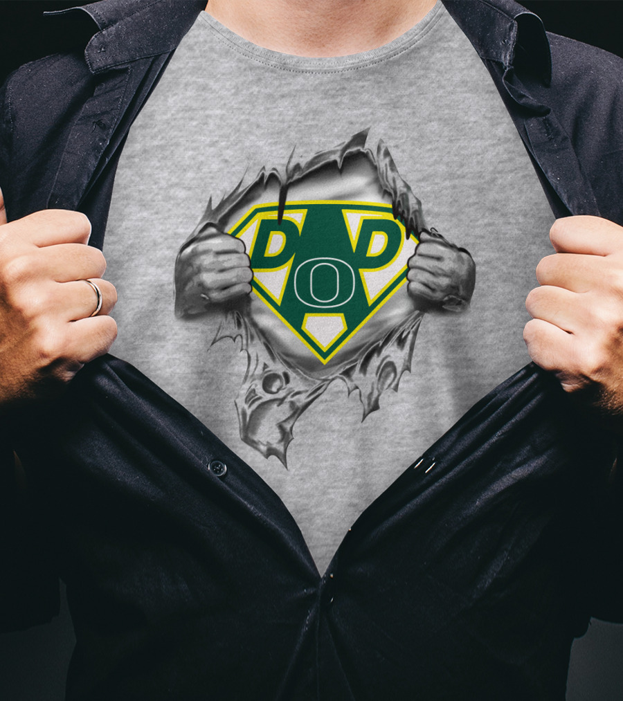 Super Dad O Logo Ripped Chest T-Shirt
