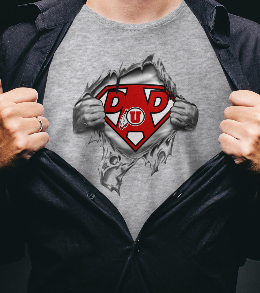 University Of Utah Superhero Logo With Feathered U Symbol T-Shirt