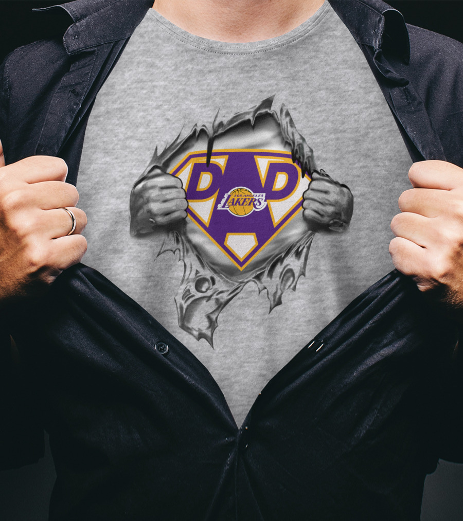 Super Dad Lakers Logo Burst T-Shirt