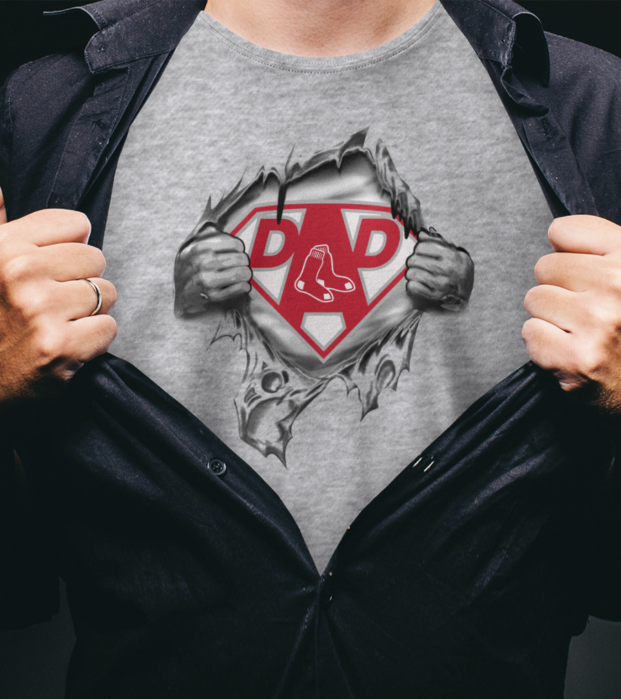 Dad Boston Red Sox Superhero T-Shirt