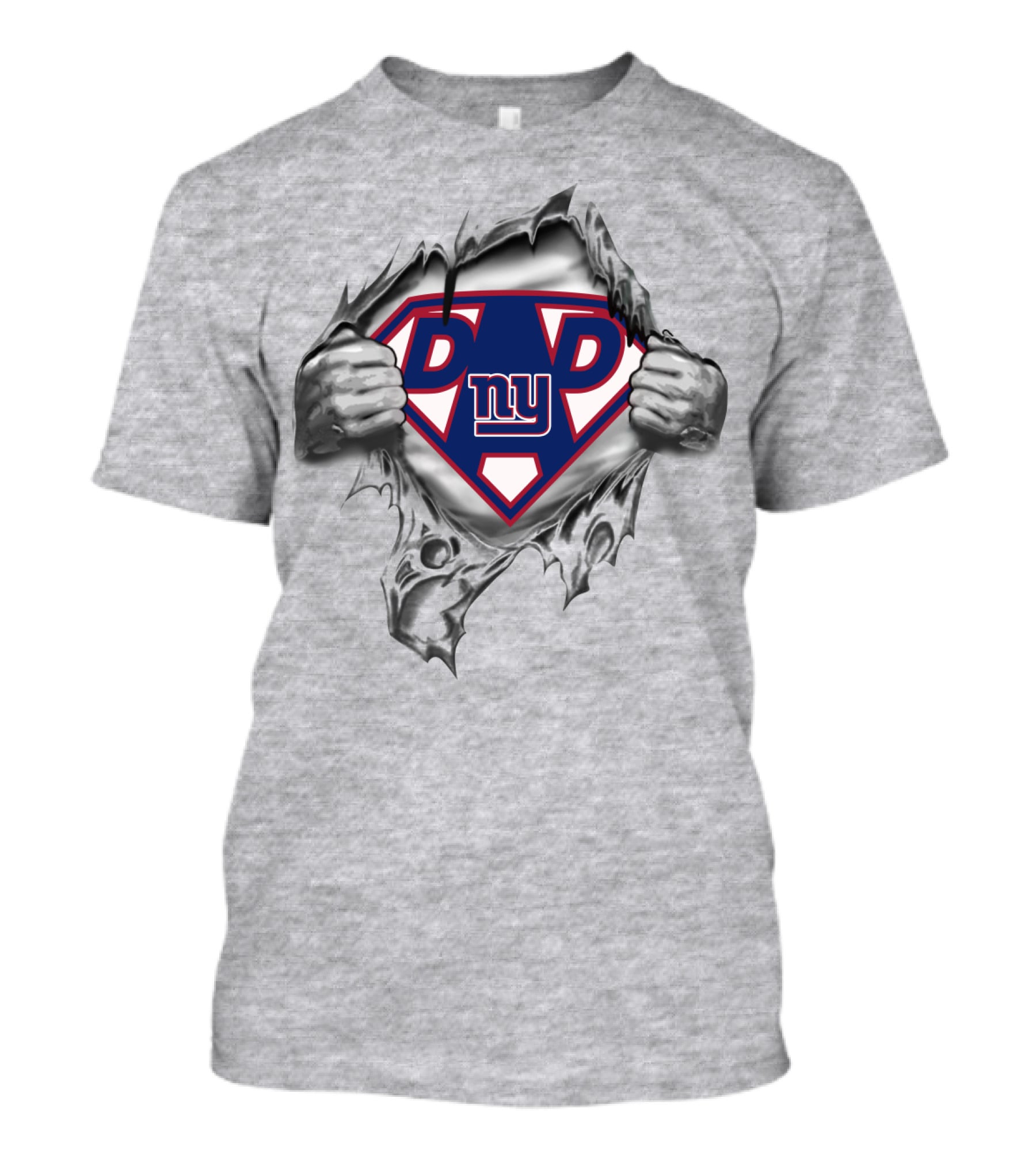 Dad Ny Super Dad Giants Fan Superhero Tribute T-Shirt