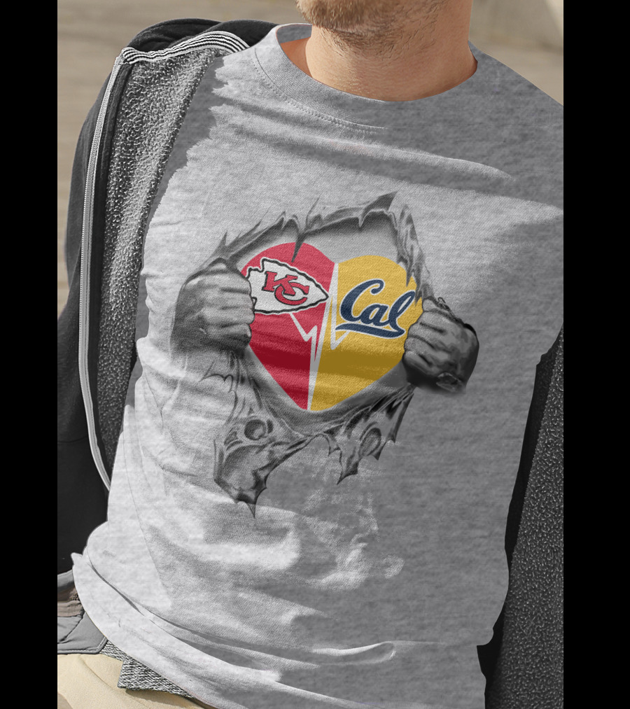 Chiefs Cal Heart Torn Open Revealing Loyalty T-Shirt