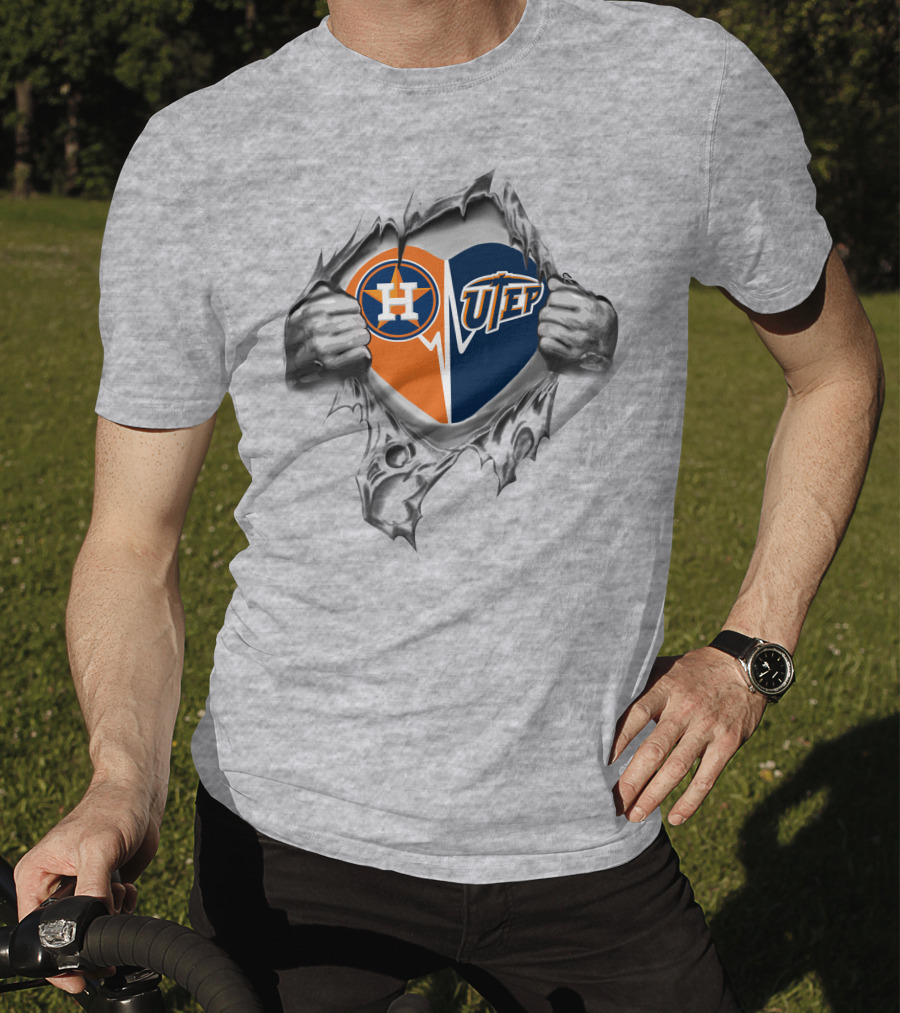 Astros Utep Heart El Paso Miners Fan Spirit T-Shirt