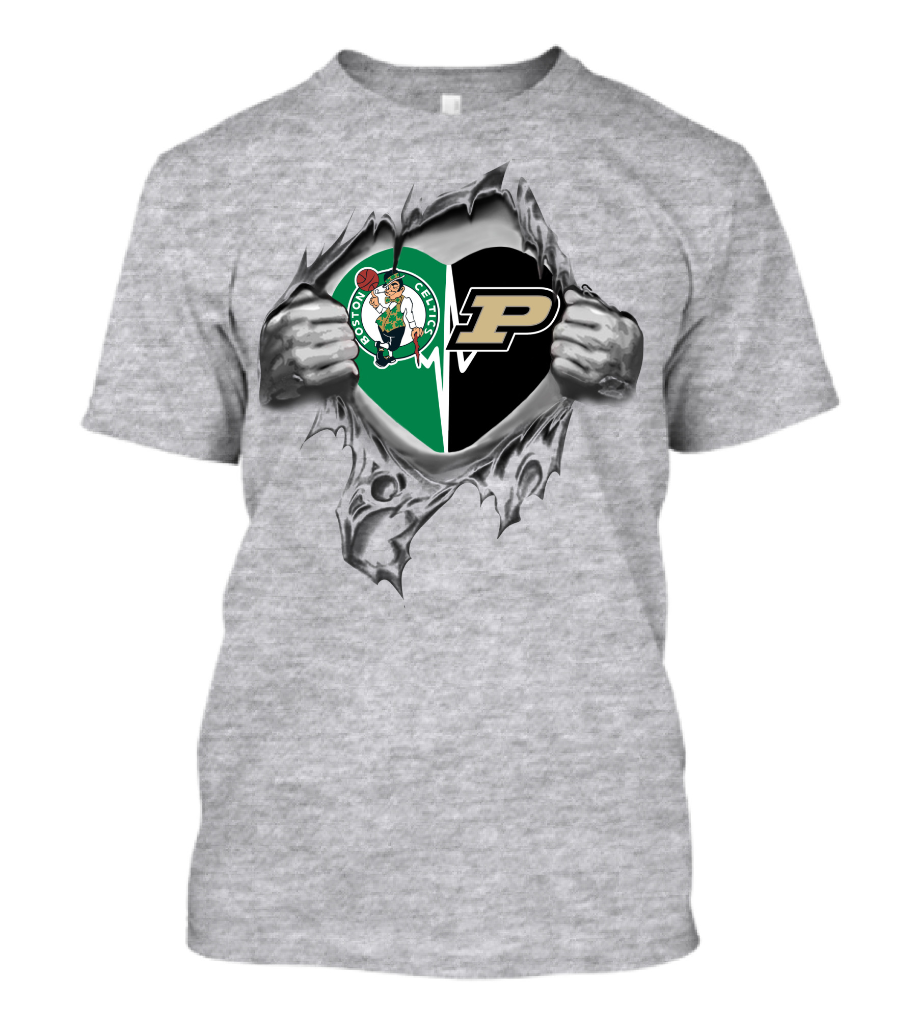 Boston Celtics Purdue Heartbeat Passion T-Shirt