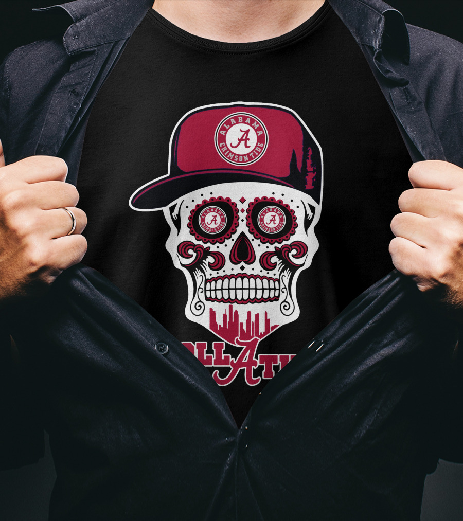 Alabama Crimson Tide Skull Roll Tide T-Shirt