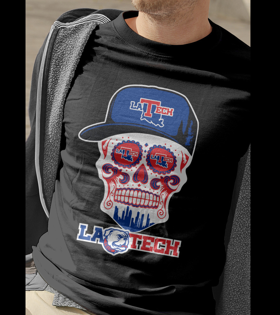 Louisiana Tech Bulldogs La Tech Skull T-Shirt