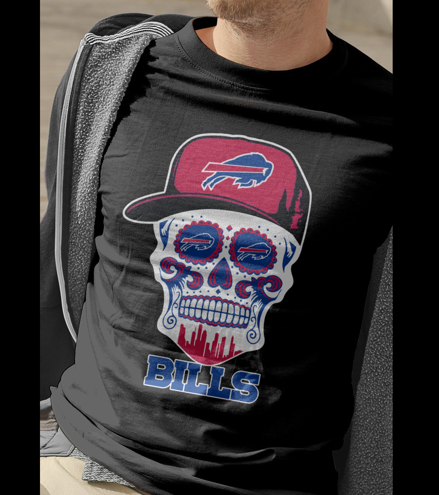 Buffalo Bills Skull Fun Design Fan T-Shirt