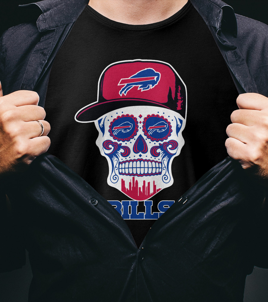 Buffalo Bills Skull Fun Design Fan T-Shirt