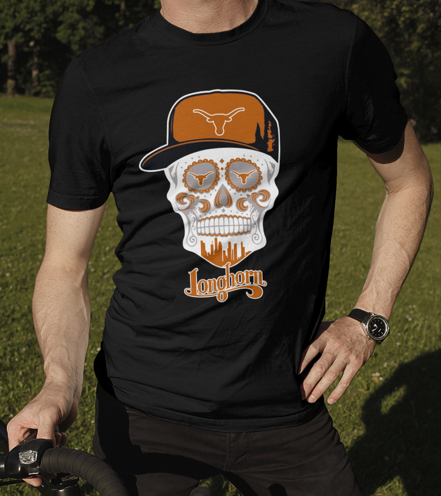 Longhorn Skull Texas Baseball Hat T-Shirt