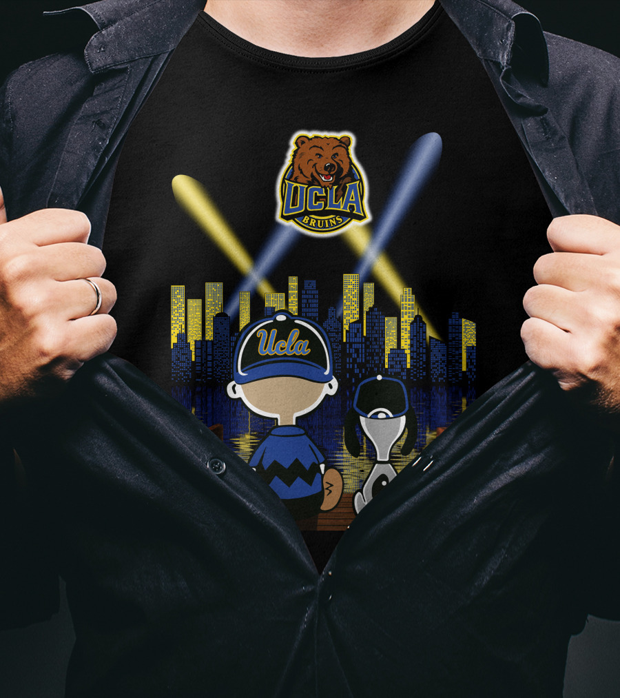 Ucla Bruins Snoopy And Charlie Brown Cityscape Scene T-Shirt