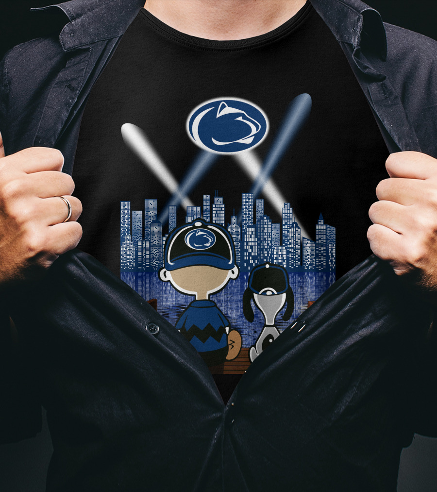 Penn State Nittany Lions Nighttime City Skyline Fans T-Shirt