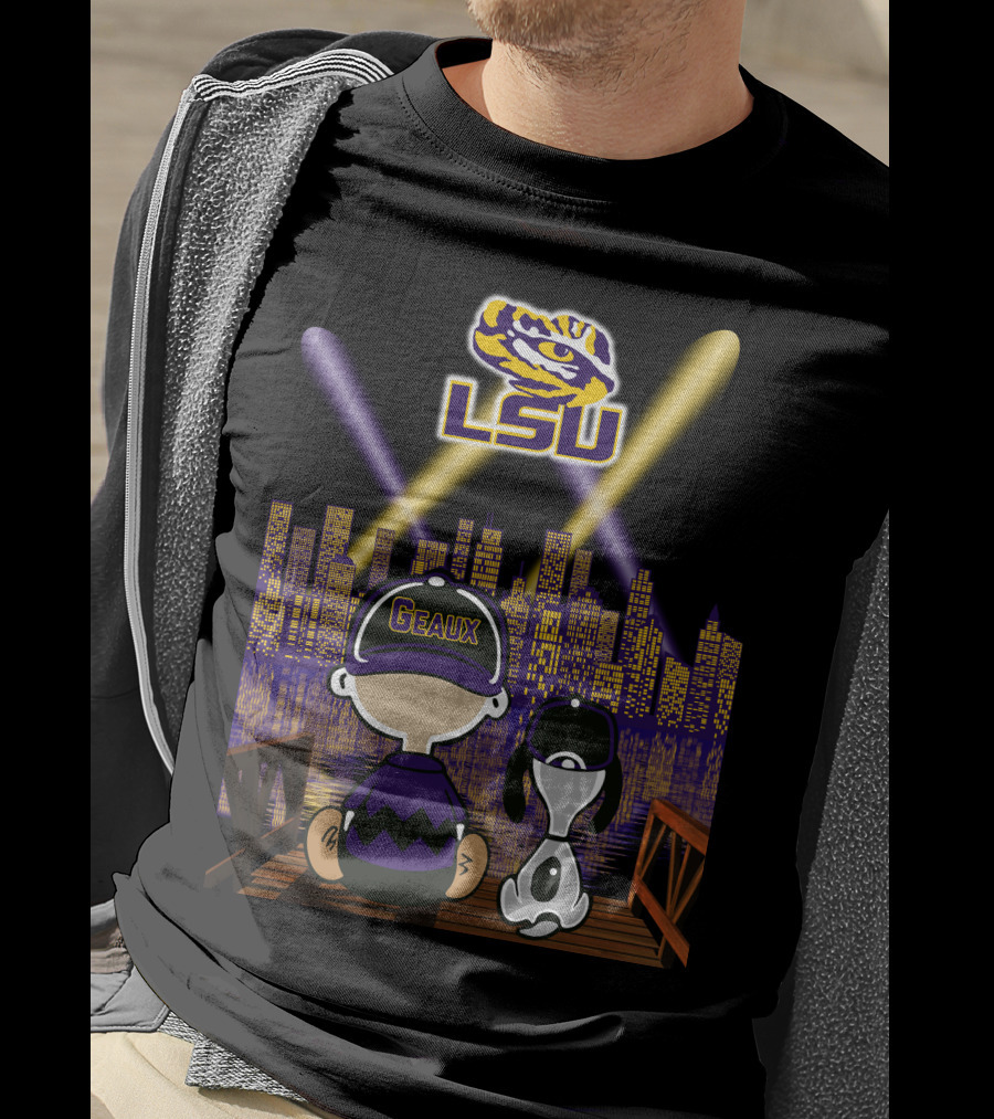 Geaux Lsu Tigers 62 City Lights Night Skyline T-Shirt