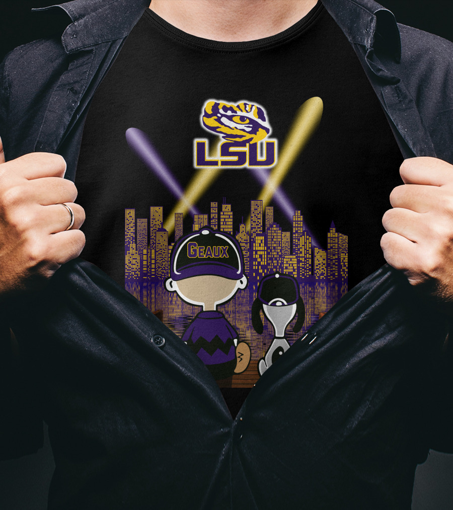 Geaux Lsu Tigers 62 City Lights Night Skyline T-Shirt