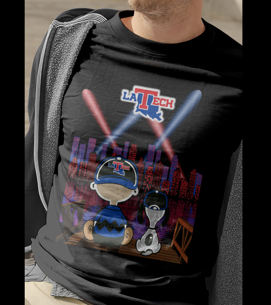 La Tech Bulldogs Skyline Rendezvous By Night T-Shirt