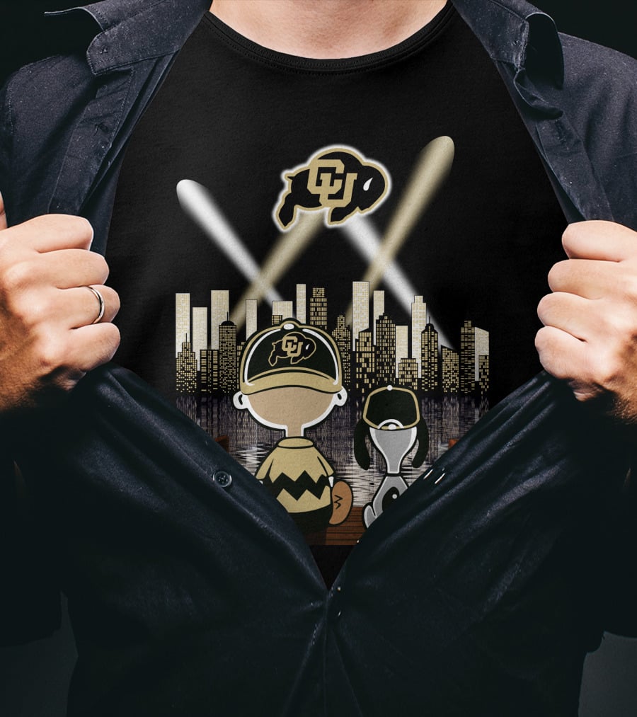 Colorado Buffaloes City Skyline Night Lights T-Shirt