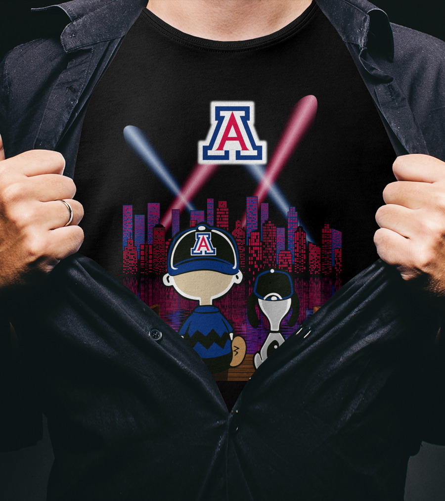 Arizona Wildcats '95 Night City Skyline Classic Scene T-Shirt