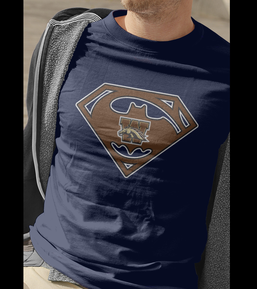 Western Michigan Broncos Superman Batman Logo Mashup T-Shirt