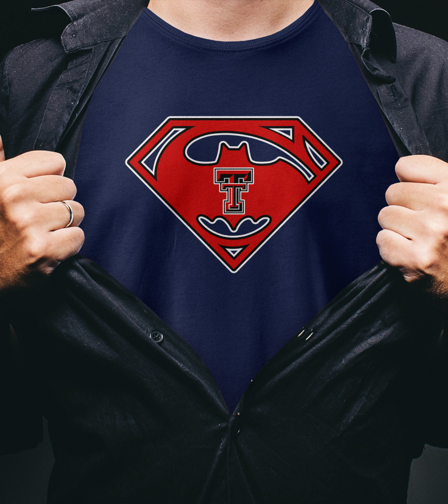 Texas Tech Red Raiders Superman Batman T-Shirt