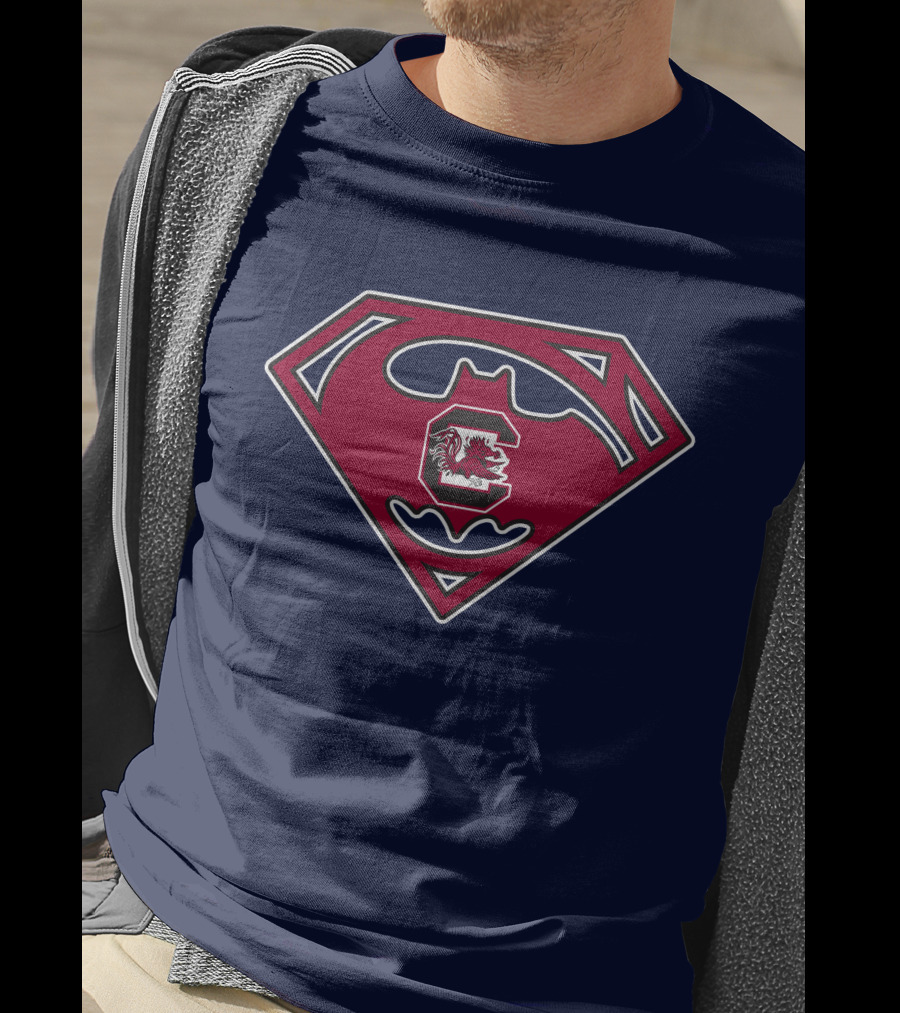 Superhero Shield South Carolina Gamecocks T-Shirt