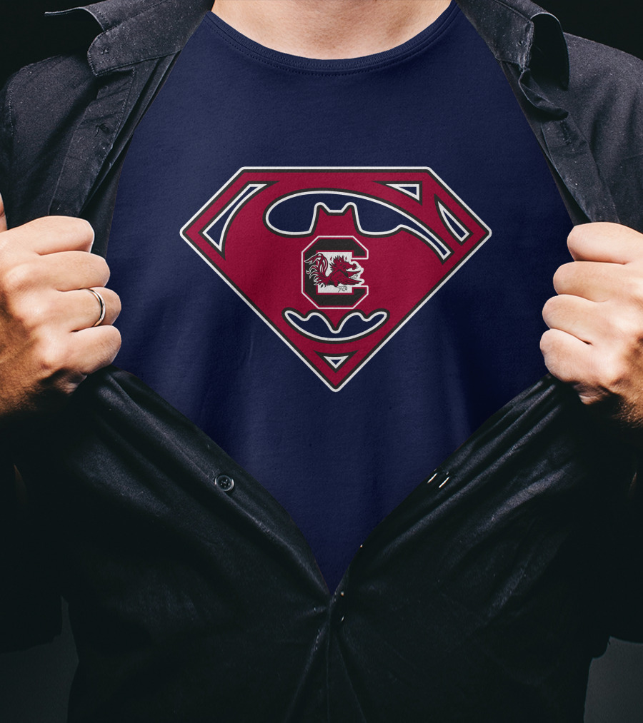 Superhero Shield South Carolina Gamecocks T-Shirt