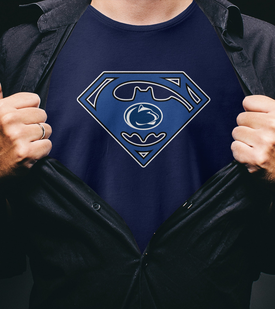 Penn State Nittany Lions Batman Superman Mashup T-Shirt
