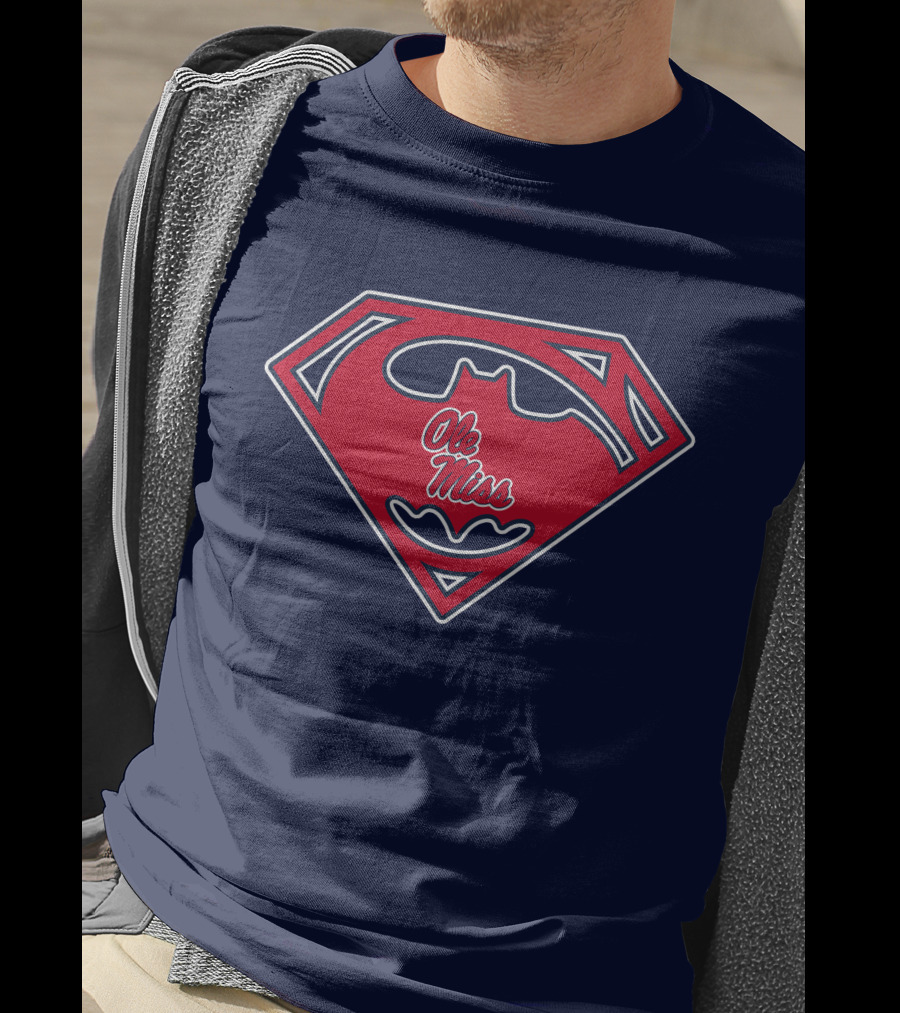 Ole Miss Rebels Superman Batman Mashup T-Shirt