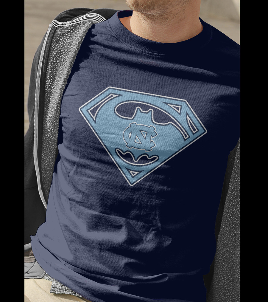 North Carolina Tar Heels Superman Batman Logo Mashup T-Shirt