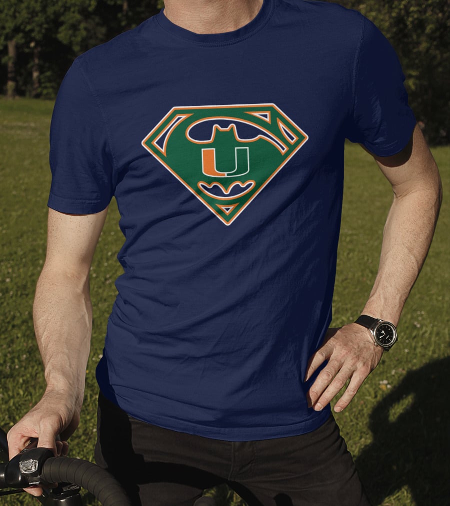 Miami Hurricanes U Logo Bat Signal Hero T-Shirt