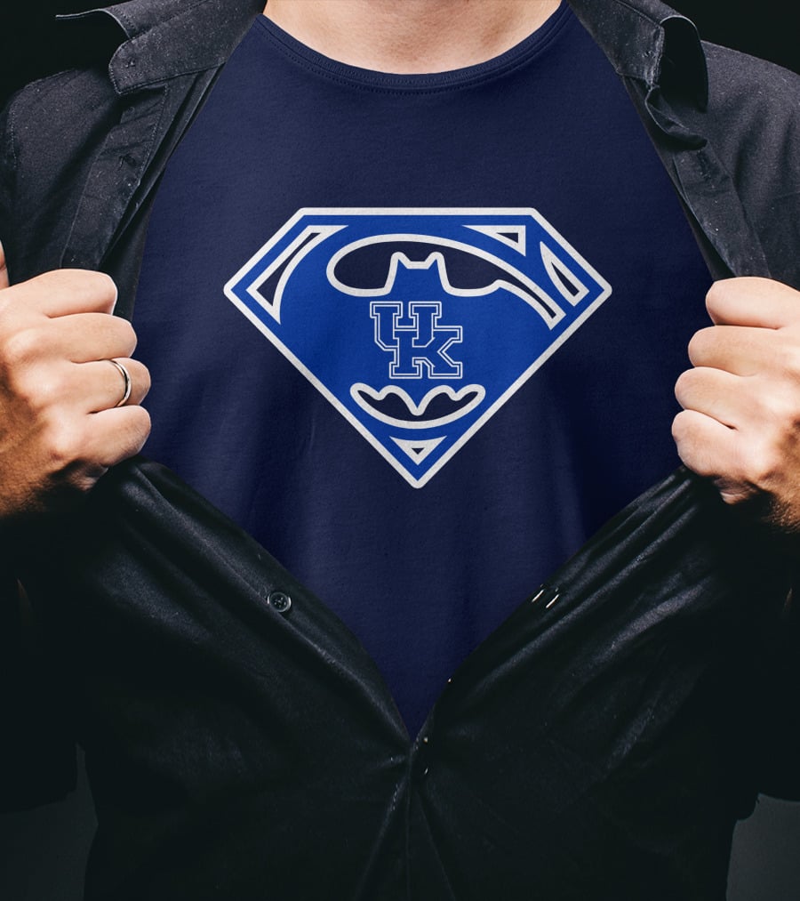 Kentucky Wildcats Uk Batman Superman Crossover T-Shirt