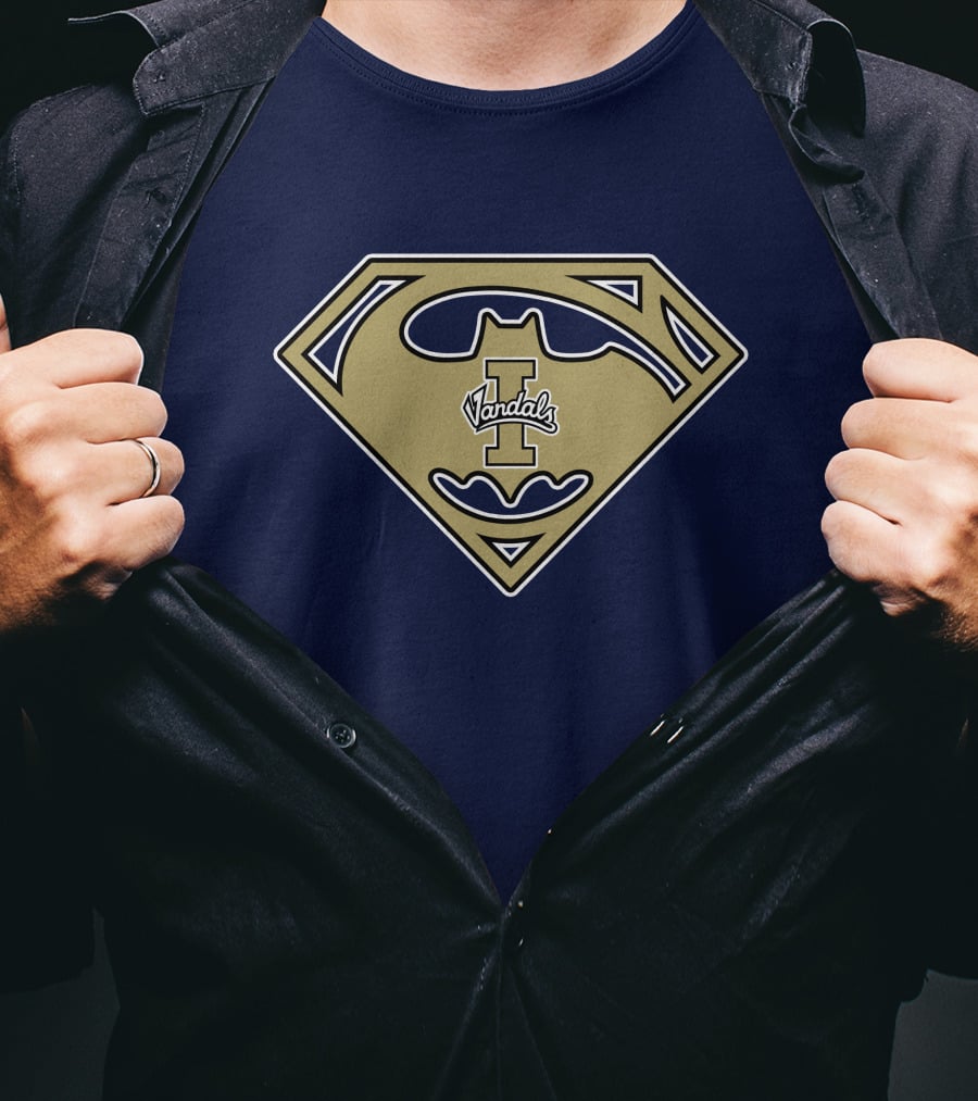 Superman Batman Logo Mashup Idaho Vandals '67 T-Shirt