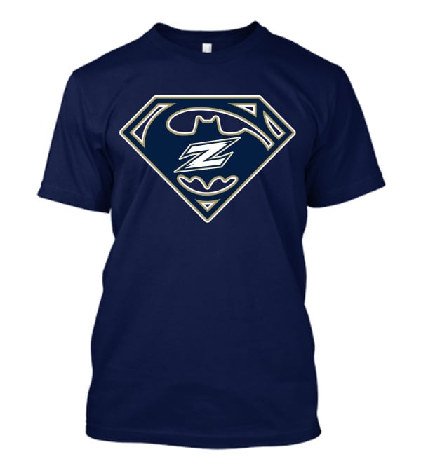 Akron Zips Batman Superman Logo Combination T-Shirt