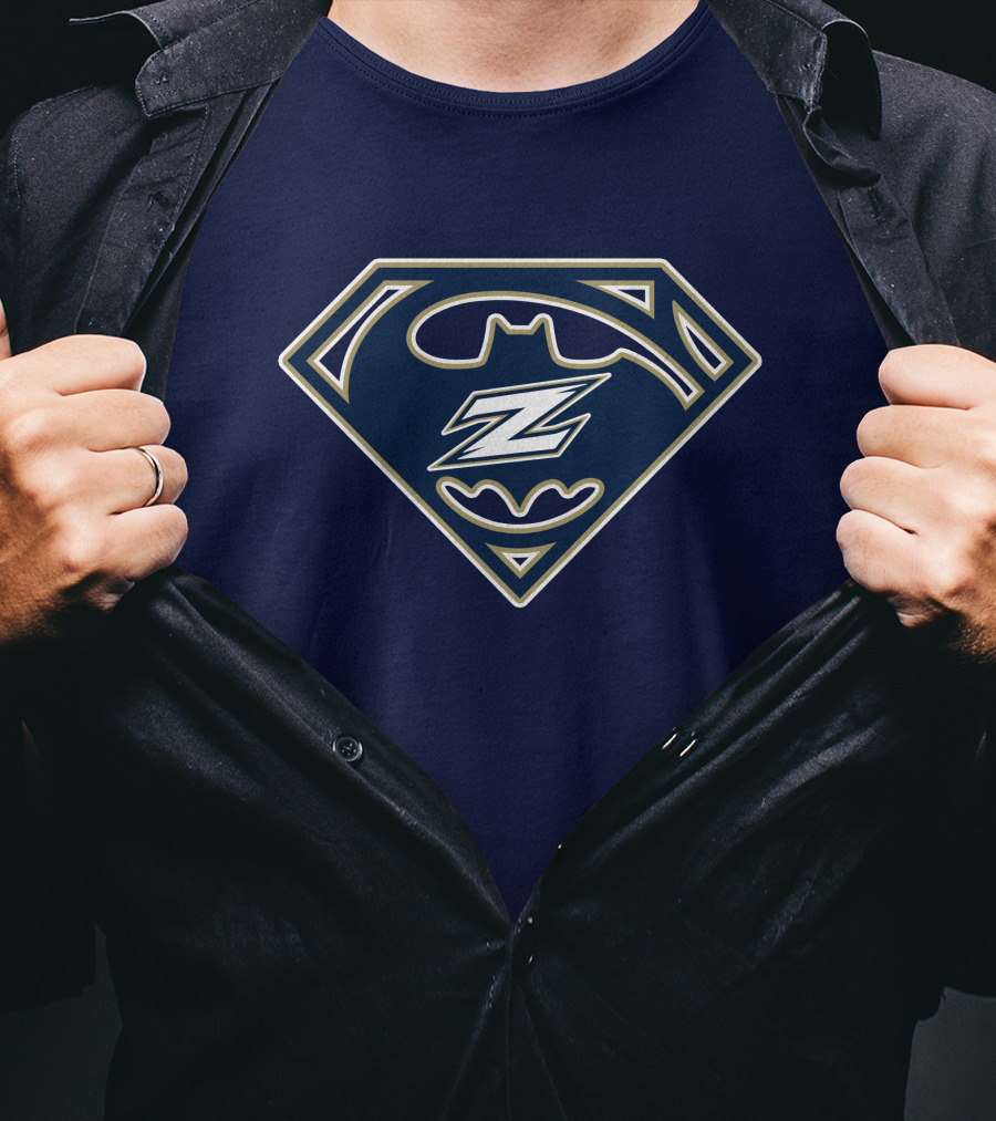 Akron Zips Batman Superman Logo Combination T-Shirt