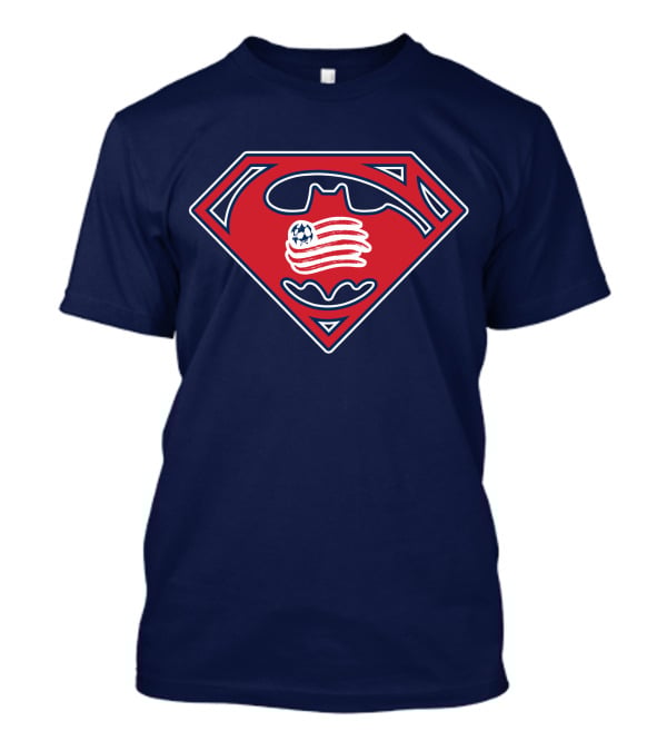 New England Revolution Superman Batman Logo Combination T-Shirt