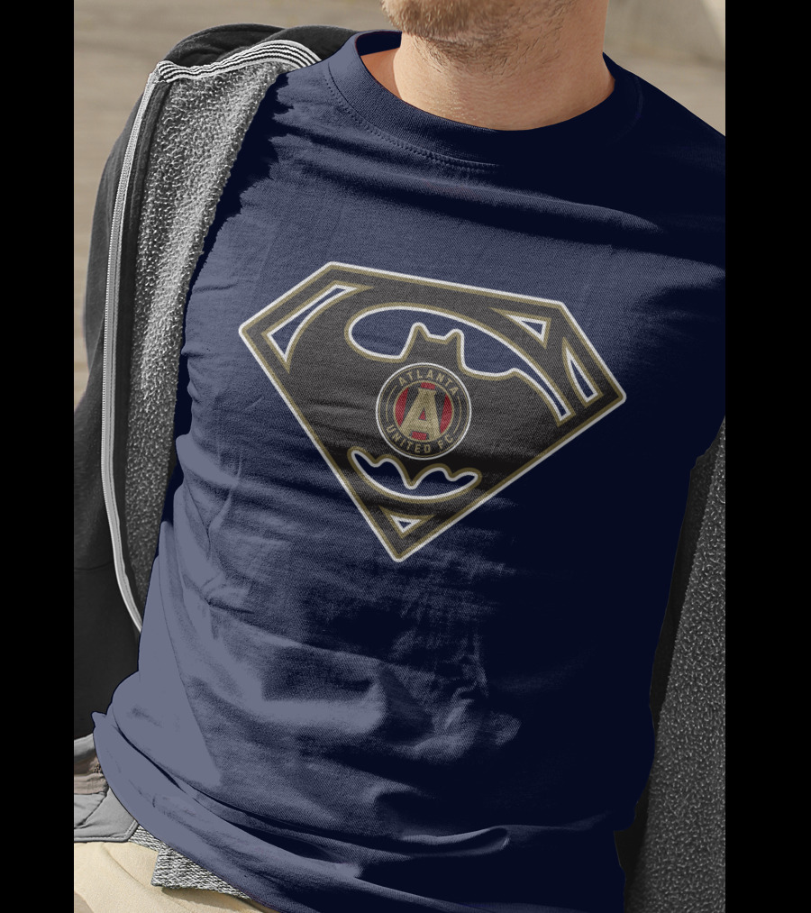 Atlanta United Fc Superman Batman Logo Fusion T-Shirt