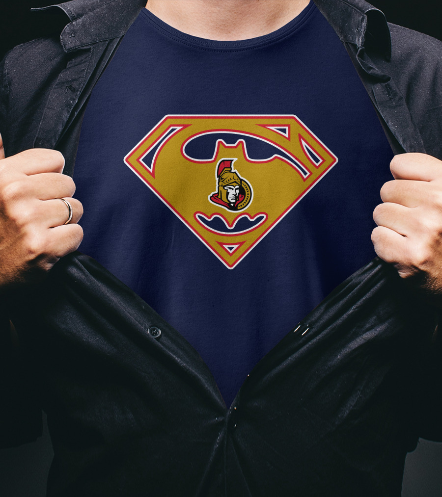 Ottawa Senators Superhero Logo Fusion T-Shirt