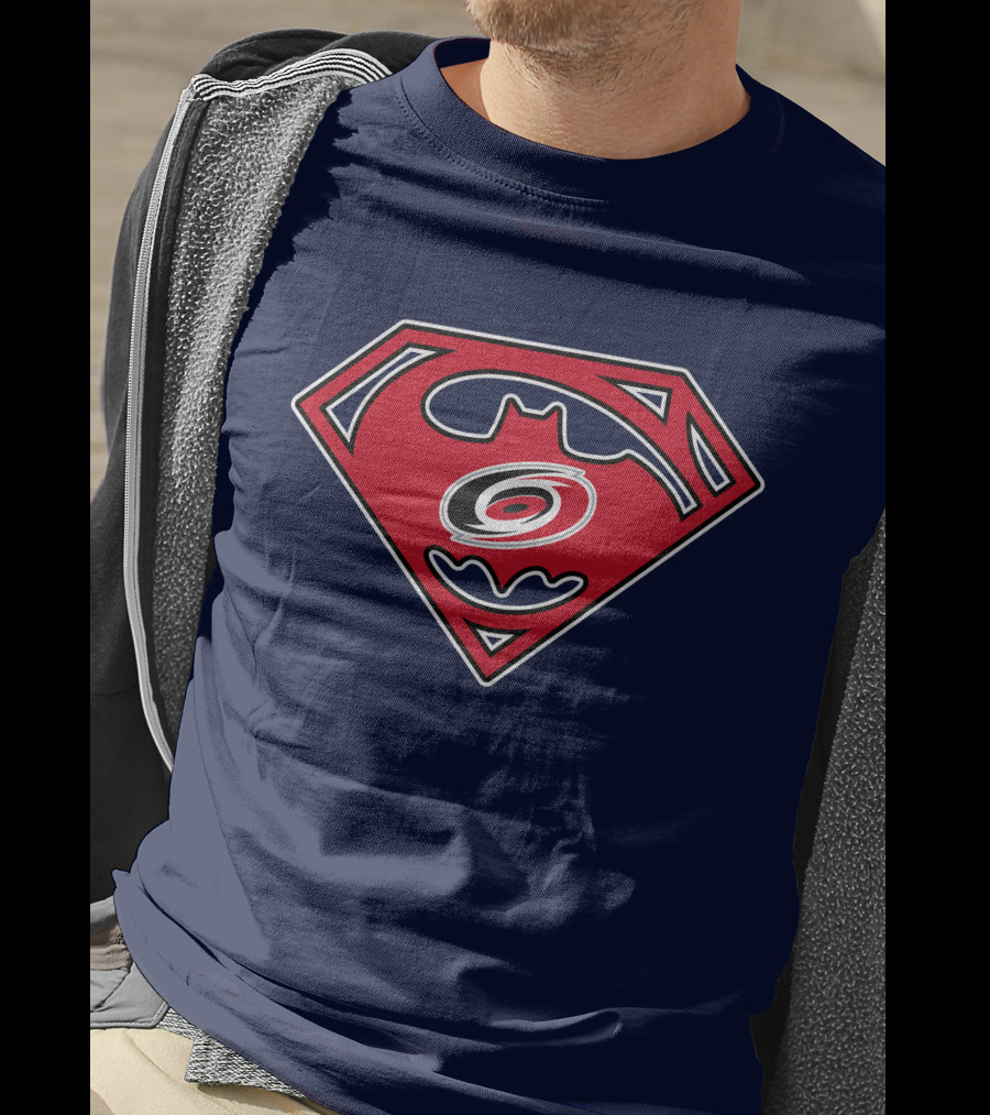 Carolina Hurricanes Logo Superman Batman Combo 154 T-Shirt