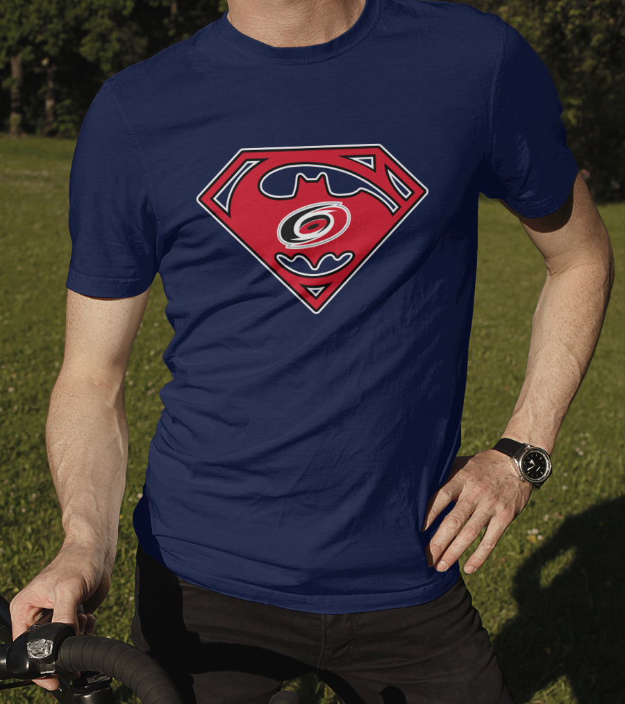 Carolina Hurricanes Logo Superman Batman Combo 154 T-Shirt