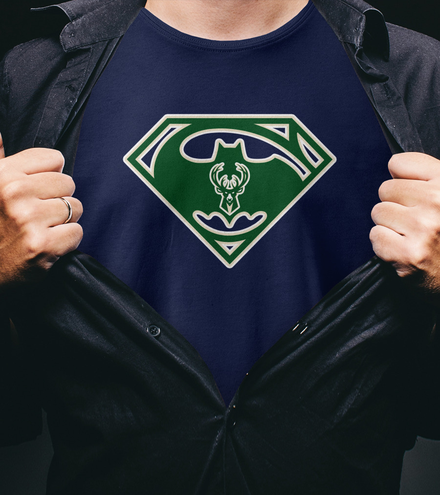 Milwaukee Bucks Superhero Logo 174 T-Shirt