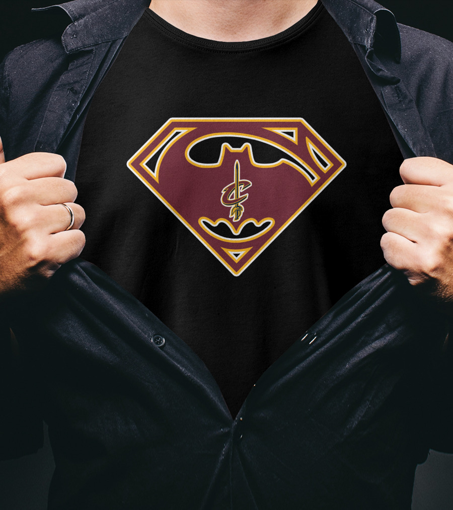 Cleveland Cavaliers Superman Batman T-Shirt