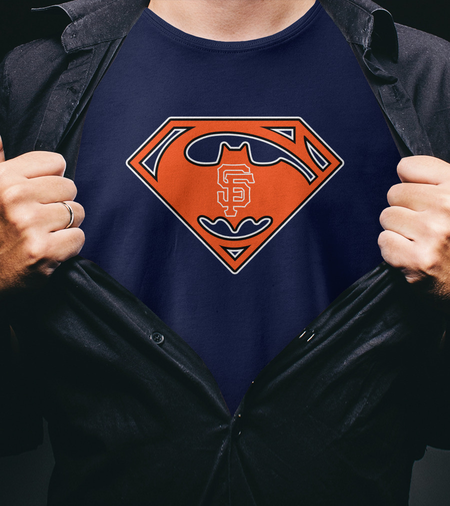 San Francisco Giants Superman Batman T-Shirt