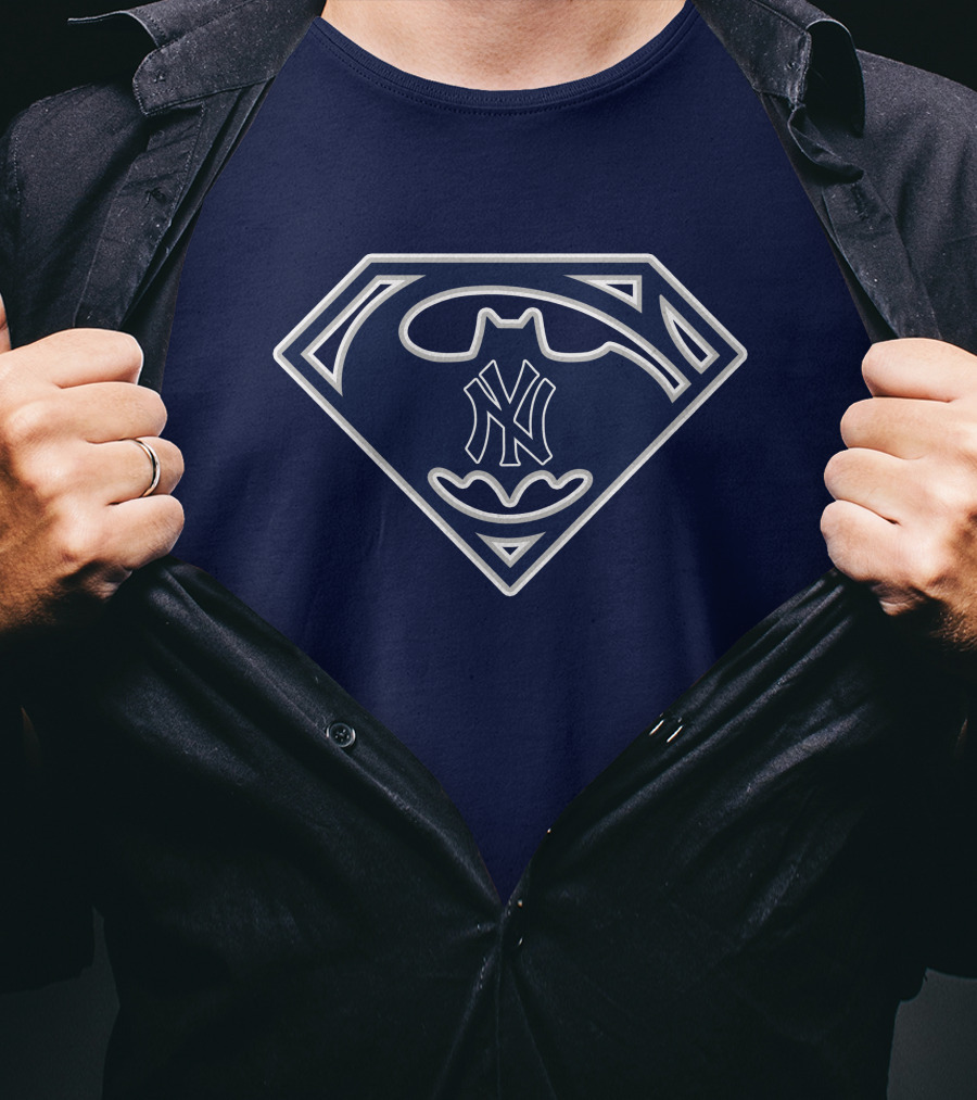 New York Yankees Batman Superman T-Shirt